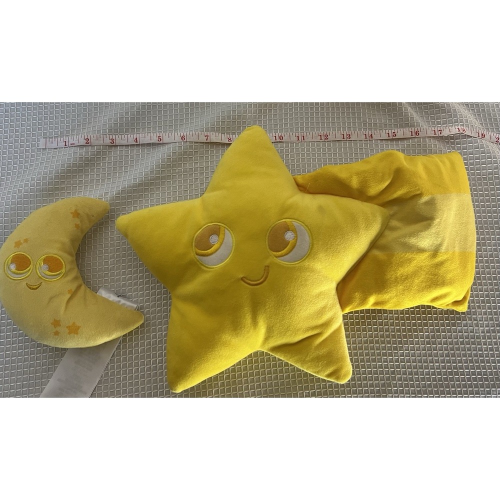 Disney Pixar Pier Star‎ & Moon La Luna Plush Set Yellow Gold Excellent